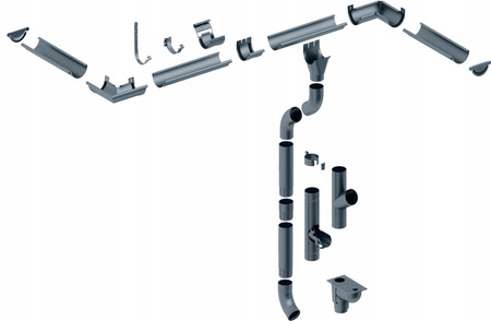 Hak rynny L210 Flamingo BUDMAT 125mm ceglasty